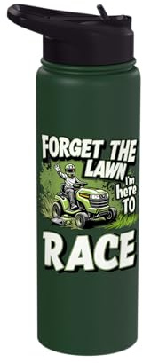 Lawnmower Racing Backyard Motorsports Speed Enthusiasts Stainless Steel Insulated Water Bottle