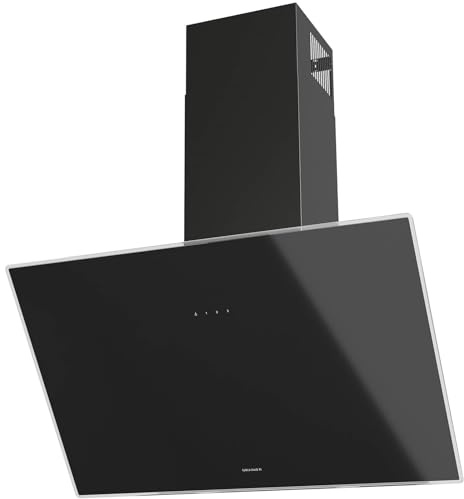 Oranier Dunstabzugshaube 75 cm LEA kopffrei schwarz - Wandhaube inkl. Plasmafilter & Schacht - Abluft Umluft umstellbar - moderne Küchenhaube mit LED Licht, Touch Bedienung & 3 Leistungsstufen