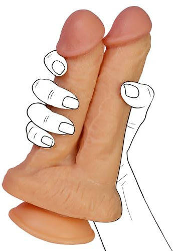 Doble dildo realista para estimulación vaginal y anal de 15 y 14 cm ø4cm juguete sexual XL de silicona con fuerte ventosa flexible cercano al cuerpo y usable a mano libre para mujeres sextoys D48