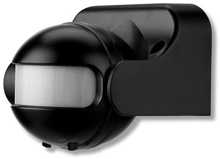 REV 0075114512 - Sensore di movimento, 110°/12 m, numero crepuscolare: 7 min 1200 W, colore: Nero