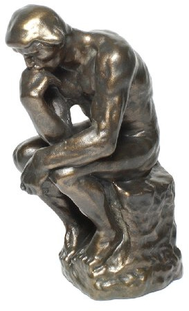 Auguste Rodin Der Denker Edle Figur Plastik Skulptur in Bronzeoptik
