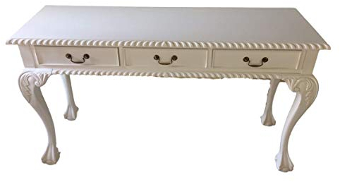 Kunibert Antik barock sekretär färg vitt skrivbord toalettbord längd 135 x höjd 76 x bredd 43 cm nr 1