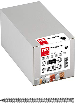 TOX Window Pro Vis pour cadres en acier cémenté, montage à distance pour fenêtres et portes, tête cylindrique avec entraînement TX25, ⌀7,5/212 mm, 09310156