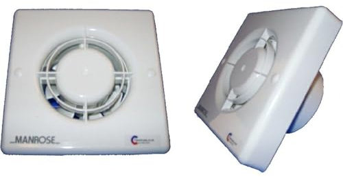 Manrose - XF100H Extract Humidity with Timer Bathroom Shower Fan 3 Year Warranty