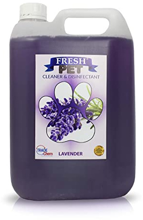 Trade Chemicals Pet Disinfectant Deodoriser Cleaner Kennels Artificial Grass Fresh Pet 5L (Lavender)