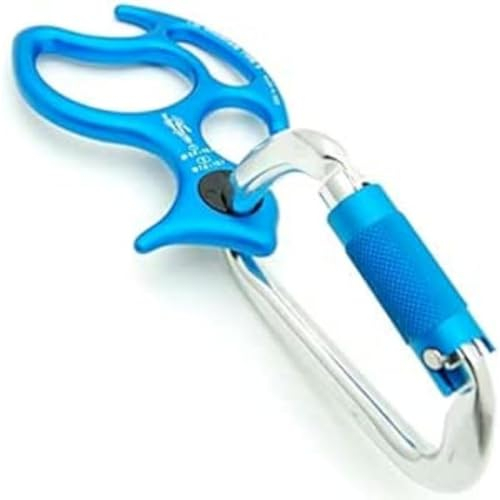 Kong Set Oka + Connecteur Large Multiuse Auto Block, Descenseur de Canyoning Homme, Bleu (Bleu), Taille Unique