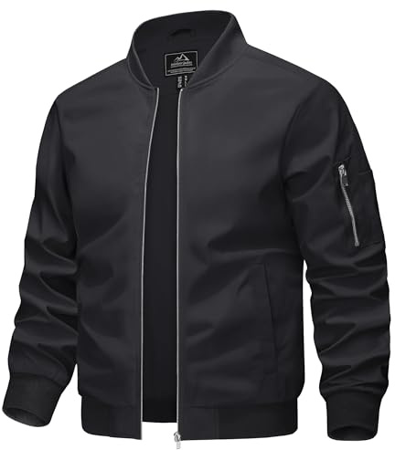KEFITEVD - Chaquetas de béisbol finas de verano para hombre, chaqueta bomber cargo casual, cazadora militar con múltiples bolsillos, gris oscuro, XXXL