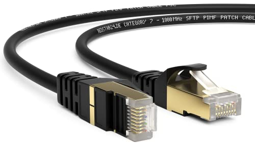 Câble Ethernet 3m RJ45 Cat 7 Câble Réseau 10Gbps S/FTP Câble Internet LAN Cable flexible S/FTP Patch LAN Câble fiche RJ45 idéal pour Routeur Modem Switch TV Box,PC,PS4,PS5
