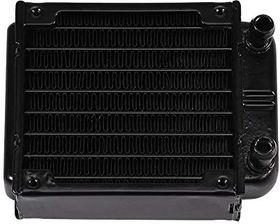Radiateur de Refroidissement par Eau PC, échangeur de Chaleur en Aluminium à 8 Tuyaux pour Système de Refroidissement par Eau de Processeur D'ordinateur, Mini Dissipateur Thermique Eau-air 105 X 80 X