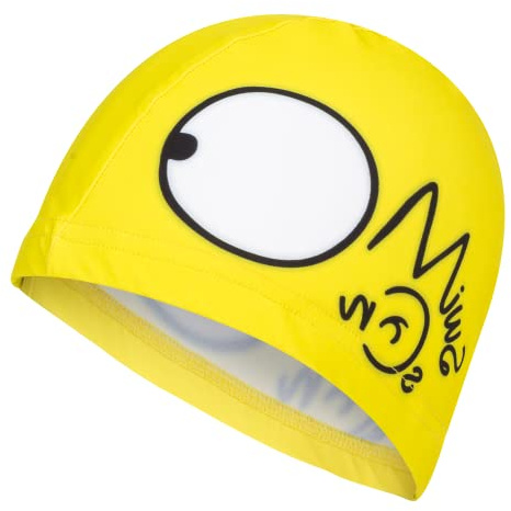 IMSPIRA Gorro Natacion Tela SwimSon Unisex Adulto Nino Piscina Diseno Familia Amarilla Secado Rapido Comodo Elastico Gorra Natacion Gorro Piscina Original Entrenamiento Aquagym Junior