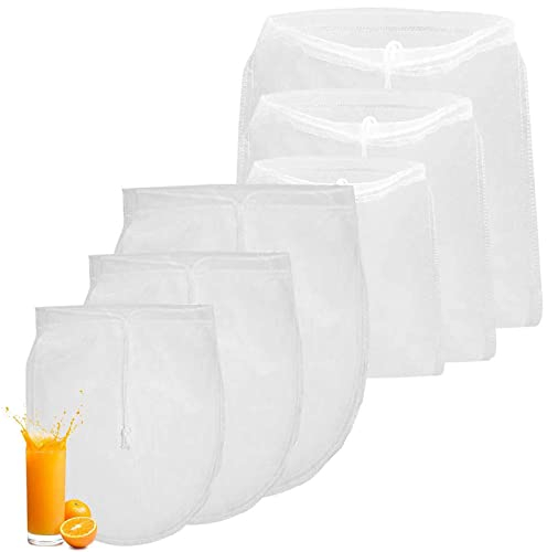 CHAMEEN Bolsas de leche de nuez 6 paños de filtro de fibra de cáñamo natural de malla fina, paño de filtro para pasear