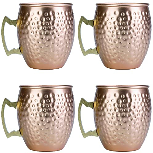 Arora Moscow Mule Lot de 4 gobelets en cuivre en aluminium 650 ml