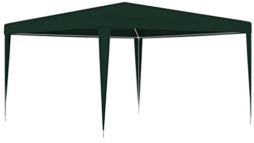 HOMIUSE Profi-Partyzelt Grün 90 g/m² Pavillon Faltpavillon Pavillion Grillpavillon Verkaufsstand Gartenpavillon Gartenlaube Party Zelt Groß Faltzelt Pavillion Klappbar Grill Pavillions 4x4 m