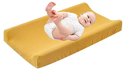 Uposao Baby Bezug für Wickelauflage, Superweich Atmungsaktiv Blumenmuster Wickelauflagenbezug für Kleinkinder Wickelbezug für Wickeltisch Baby Nursery Windel Wickelunterlage Abdeckung 32 x 16 x 5