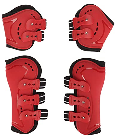 Streichkappen für Pferde, Leichte, Atmungsaktive Streichkappen für Pferde, Verschleißfeste und rutschfeste Pferdehinterbeinstiefel für Pferdezubehör (L)
