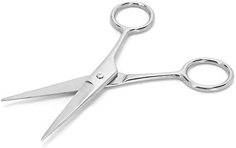 Forbici per Capelli, Forbici per Barba Uomo in Acciaio Inossidabile, Forbici per Taglio di Baffi per Taglio di Capelli (MJ-LF011)