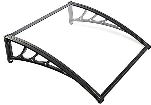 Toldos de jardín, toldo para Puerta, toldo para Ventana Exterior, Cubierta de Refugio contra la Lluvia con Hoja de PC y Marco de Aluminio, protección