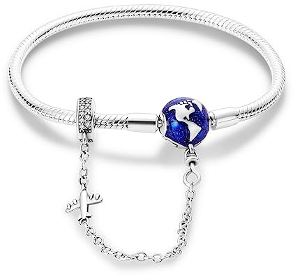 Hapour Armkette Damen Silber 925, Damen Armband für Beads Charms Schmetterling und Stern Kette Charm Armband Geburtstags Geschenk für Frauen Freundin Mama