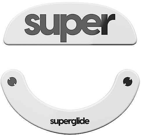 Pulsar Gaming Gears Superglide2 Type-C Maus-Skates für X2, Weiß | Mikrotexturierte Kontrollfläche, Sanftes Gleiten, Präzise Stoppkontrolle, Robustes Aluminosilikatglas, Abgerundete Kanten