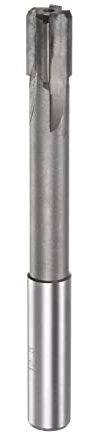 sourcing map Hartmetall Reibahle 12.3 mm, 4 Schneidig, H8/H7 Genauigkeit, Sandstrahlbeschichtung Maschinenreibahle für Metall Holz Loch Reiben, Gerade Nut Hochgeschwindigkeitsstahl Werkzeug