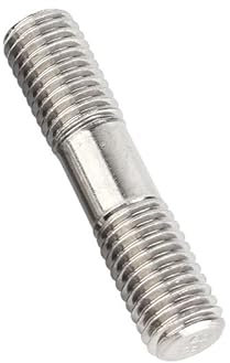 Doppelendgewindestange aus Edelstahl 304, M3, M4, M5, M6, M8, M10, M12, M16, Doppelendbolzen, Stehbolzen, Zahnstange, Doppelkopf-Gewindestange (Size : 190mm, Color : M6 (2pcs))
