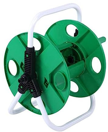 Soporte de manguera de agua resistente, soporte de carrete de cable pequeño, carrito de carrete de manguera de jardín, soporte de tubería de agua de manguera, asas fáciles de agarrar, soporta hasta 82