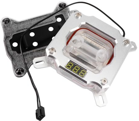 WATIIFUFU Cpu Wasserblock Mit Temperaturanzeige Synchronisation Für Plattform Silber Schnelle Wärmeableitung Und Einfache Installation