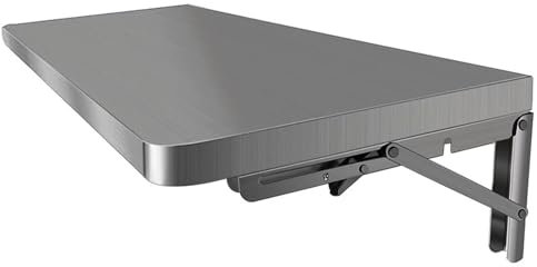Tavolo da Muro Pieghevole Cucina Tavolo Pieghevole a Parete in Acciaio Inox 304 Angoli Arrotondati Resistenti alle Alte Temperature per Camera da Letto, Cucina(100x30cm)