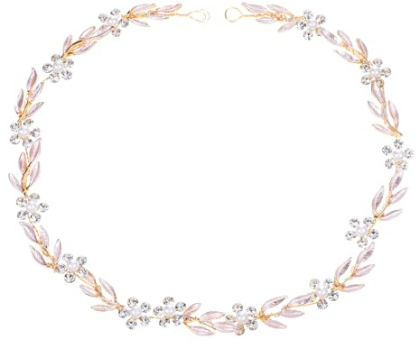 Yuanchu Bijoux doré Cheveux de mariage, bijoux de mariée, accessoires et couronne, diadème, fée
