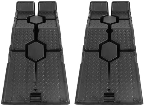 AqxReight Car Rampcar Leveling P -Auto Rampe 6000 Lbs Kapazität Schlupf Verstärkte Reibungsdrainage Design Rampe Rampe für Duty Car Home Garage Shop Load 6 POU -Paar Parken Ist
