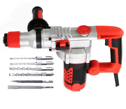 HENGJINGTR Hammer De Demolición De Concreto, Taladro De Martillo De Demolición Giratoria De, con Taladro Multifuncional, Martillo Eléctrico/Conmutación De Selección, para Perforación De Concreto
