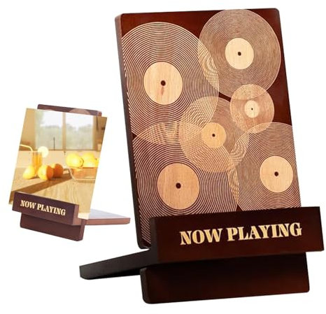 Graverad design tidningsarkivförvaring | ställ för album | tidningshållare | klassisk träfil mapp skivställ hållare | träinspelningshållare | album förvaring organiserare för filer B