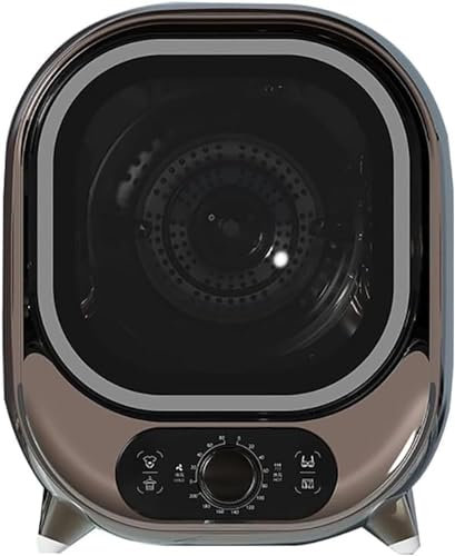 GXGSDM Mini Secadora eléctrica de 450 W, pequeña, portátil, con Tambor Interior de Acero Inoxidable, 35 decibelios de bajo Ruido, Ideal for dormitorios, Apartamentos y Viajes.(Brown)