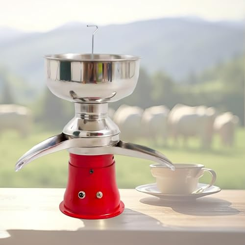 SHAHRYAR Séparateur De Crème De Lait,Centrifugeuse De Lait en Acier Inoxydable,Capacité De Production De 50 L/H (13,2 Gallons/H),9800-11000 TR/Min,pour La Crème Et Le Lait Écrémé