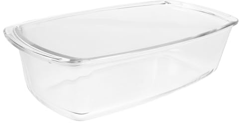 Uonlytech Plat De Cuisson Rectangulaire 1,8 l En Verre Résistant à La Chaleur, Moule à Cheesecake Et Pain De Mie, Cuisson Uniforme, Nettoyage Facile, Pour Pâtisserie Maison, Restaurant, Boulangerie –