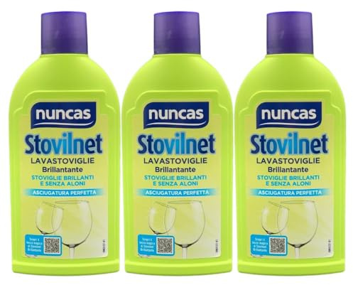 Brillantante Lavastoviglie, Stoviglie Brillanti e Senza Aloni, Asciugatura Perfetta, 250ml (3 Unità)