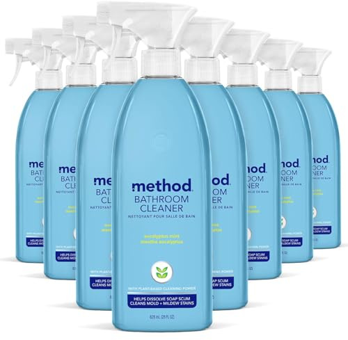 method Bathroom Cleaner, Eucalyptus Mint, 28 fl oz, 8 Pack