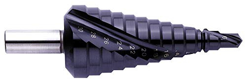 Exact 07023 Stufenbohrer Ø 6-30mm, Spiralnute, HSS, TiAlN, ROTASTOP