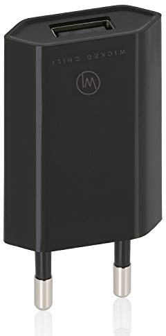 Wicked Chili Pro Series 5W Netzteil (1,0 Ampere) Ultra Slim USB-Ladegerät | Handy Ladegerät kompatibel mit iPhone 11, XR, XS, X, 8, 7, 6, 5, SE Gen 1, schwarz