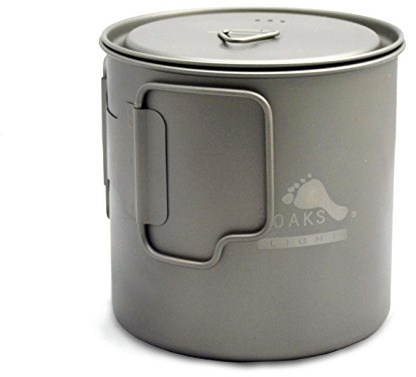 TOAKS Titanium Camping Pot Cup(375ml, 450ml, 550ml, 650ml, 750ml, 800ml, 900ml) (650ml[POT-650-L])