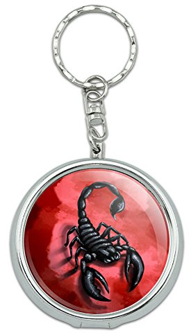 GRAPHICS & MORE Portable Pocket Purse Ashtray Keychain Insects Ladybug Butterfly Dragonfly - Scorpion Bug Insect Venom Poisonous