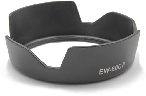 vhbw Paraluce compatibile con Canon EF-S 28-90mm f/4.0-5.6 III 58 mm obiettivo nero, plastica, tulipano, 8,4 cm