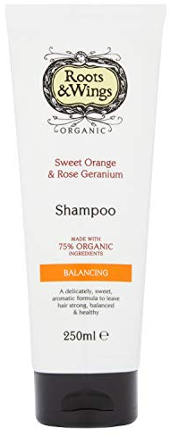 Roots & Wings Organic Balancing Sweet Orange and Rose Geranium Shampoo 250ml