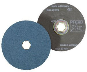 PFERD 722718 Fiberschleifer CC FS, Combiclick, Ausführung Zirkonkorund Z, 36 Korngröße, 180mm