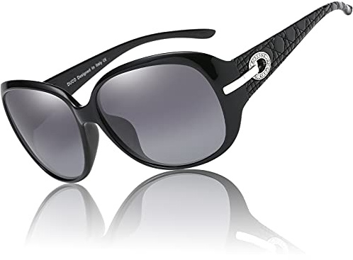 DUCO Vintage Sonnenbrille für Damen Frauen Retro Sonnenbrillen mit UV400 Schutz Klassisch Rahmen Designer-Stil 6214