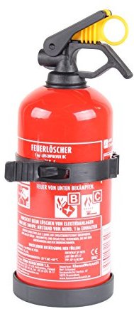 EXDINGER BC-Pulver-Autofeuerlöscher 1kg (Aufladelöscher GP-1Z BC Halterung Sicherungskeil)