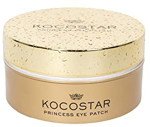 KOCOSTAR Princess Eye Patch Gold - 30 Paar Koreanische Augenpads gegen Augenringe, Falten, feine Linien mit 24K Gold, Niacinamid, Lavendelöl - Sanfte Anti-Aging-Eye Patches, Pads für alle Hauttypen