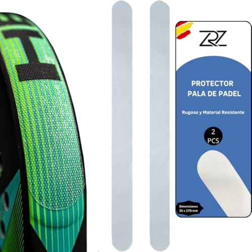 Protector Pala de Padel Basico Color Transparente Rugoso Silicona | Cinta Raqueta de pádel con Proteccion Extra | Funda Adhesiva Pegatina Borde Pala Padel | para Palas Padel niño Hombre | Accesorios