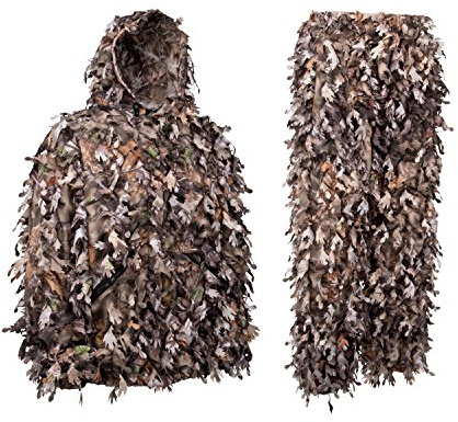 North Mountain Gear Camouflage Ghillie Suit - Camo Leafy Suit - Woodland Brown - Large