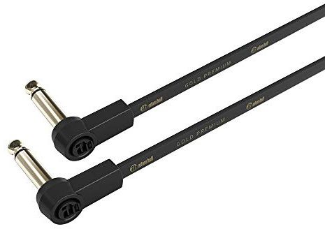 Adam Hall Cables K4 IRR 0010 FLM - Cavo audio piatto con connettore jack mono da 6,3 mm, 0,1 m